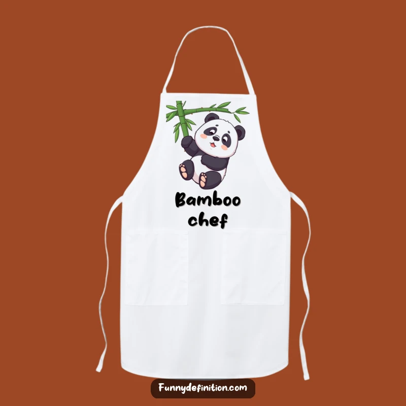 Funny Panda Acrobat Apron: Cook with Cute, Gravity-Defying Humor