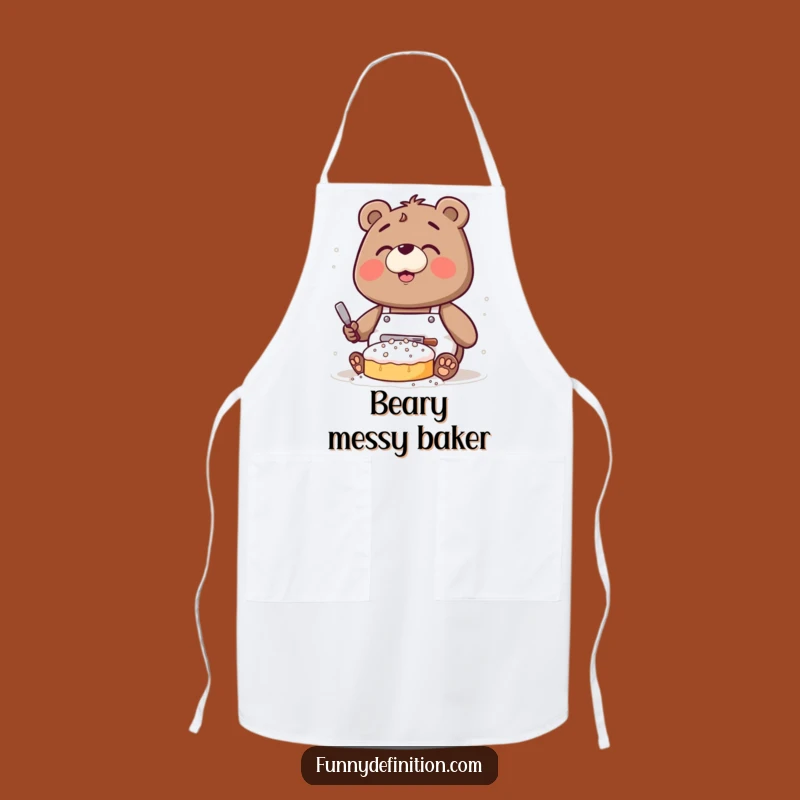 Funny Bear Baking Apron: Embrace the Messy Chef Life