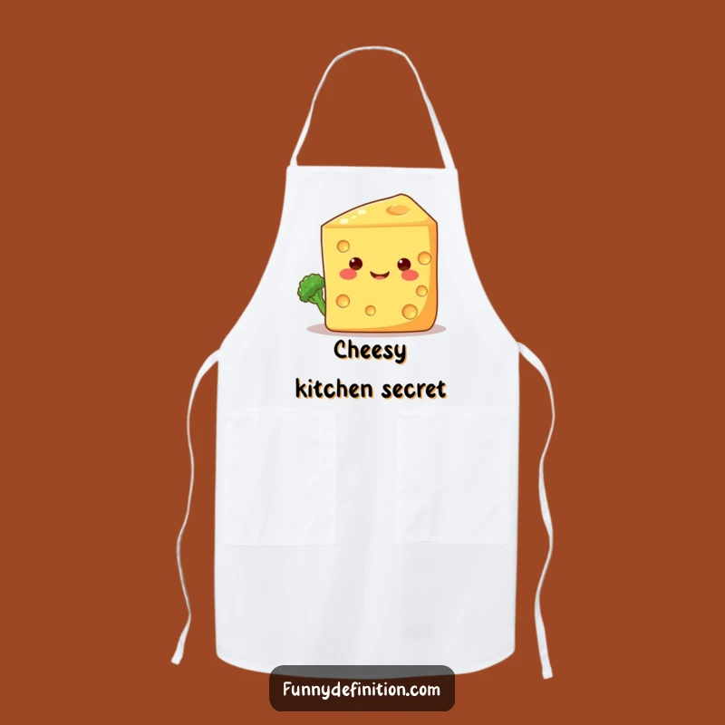 Funny Shy Broccoli Cheese Apron: Cook with Cute Veggie Charm