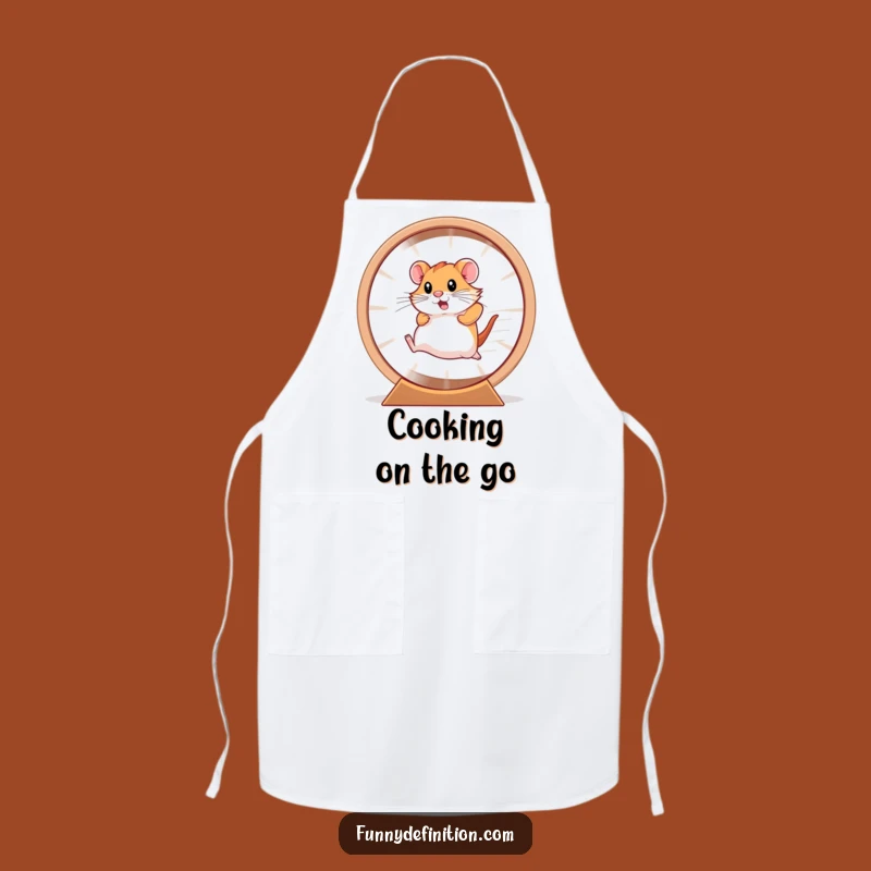 Funny Hamster Wheel Apron - Cook with Maximum Effort Gift