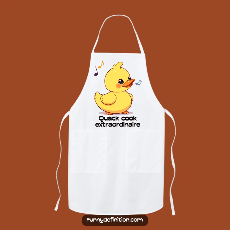 Funny Rubber Duck Bobbing Apron - Bath Time Beats in the Kitchen