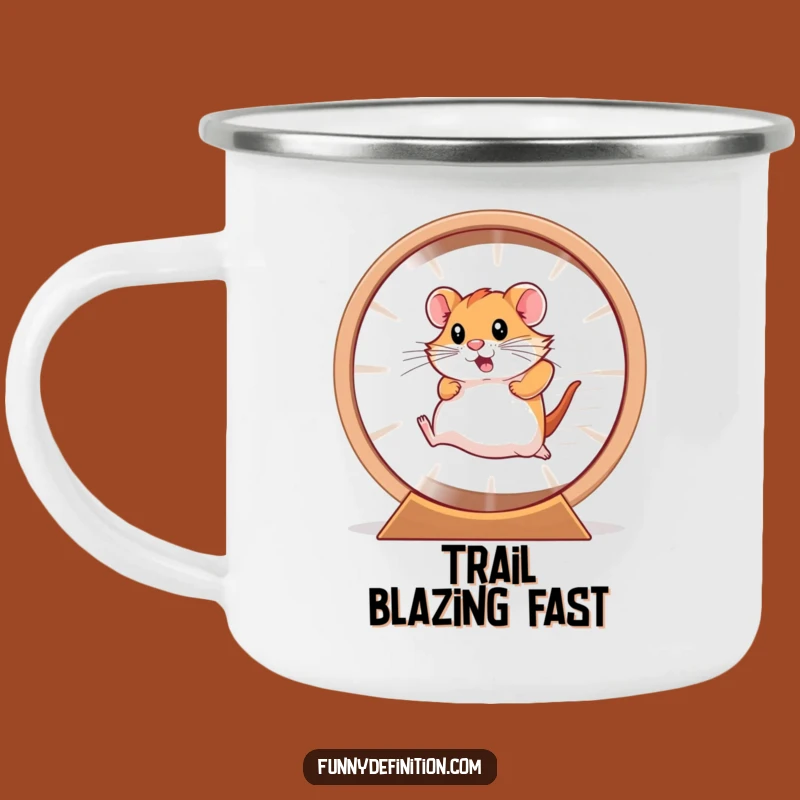 Funny Hamster Wheel Camping Mug - Energy for the Trail Gift