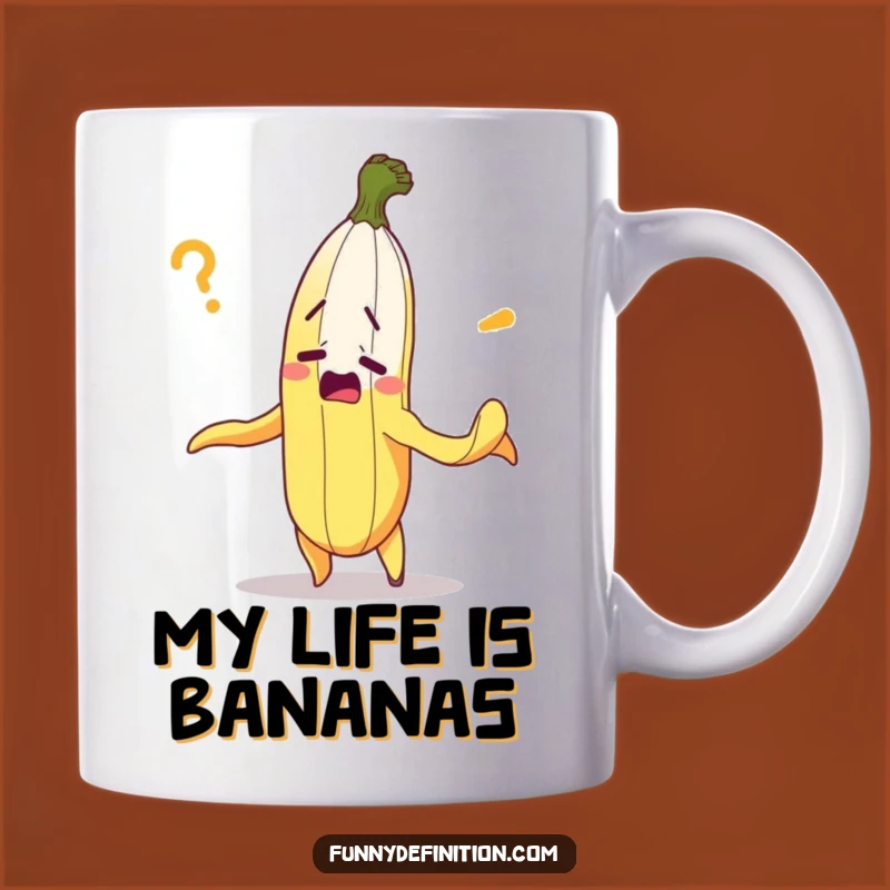 Funny Bewildered Banana Mug - Hilarious Peel-Self Confusion Gift for Banana Lovers