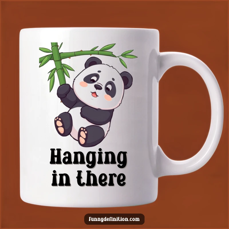 Funny Panda Acrobat Mug: Hilarious Bamboo Balance Challenge Gift
