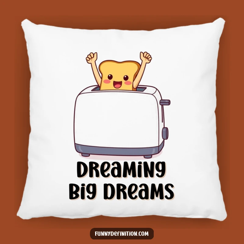 Funny Toast Triumph Pillow - Cozy Comfort with a Side of Victory, Funny Gift