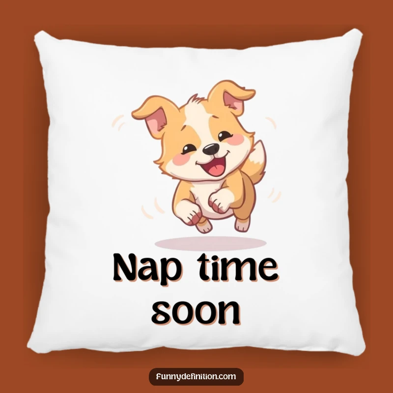 Funny Dizzy Dog Tail Chase Pillow: Cozy and Hilarious Decor