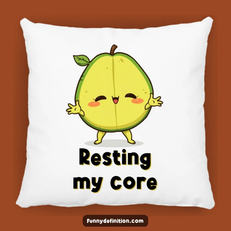 Funny Avocado Split Pillow: Soft Confident Fruit Cushion for a Hilarious Gift