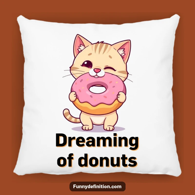 Soft Funny Cat Donut Pillow: Cuddle Up with Cute Wobble, Adorable Funny Gift
