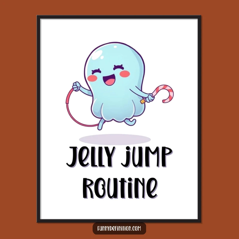 Wobbly Jelly Jump Rope Funny Digital Art - Instant Sweet Decor!