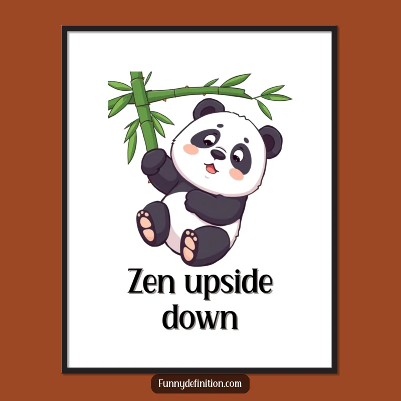 Funny Panda Acrobat Digital Art: Hilarious Instant Download Art