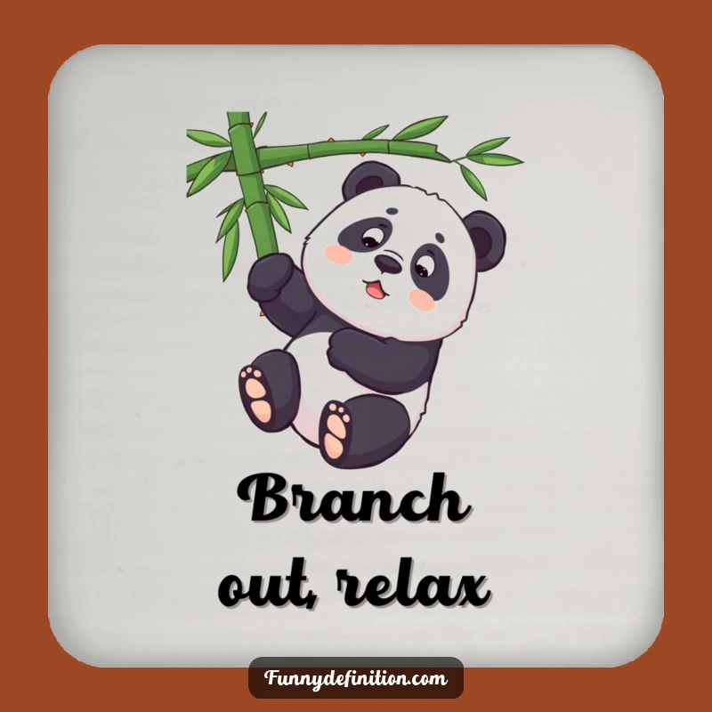Funny Panda Acrobat Coaster: Protect Surfaces with Adorable Humor