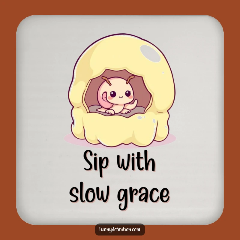 Funny Shy Snail Coaster - Wobbly Jelly Mold Protection for Your Drinks