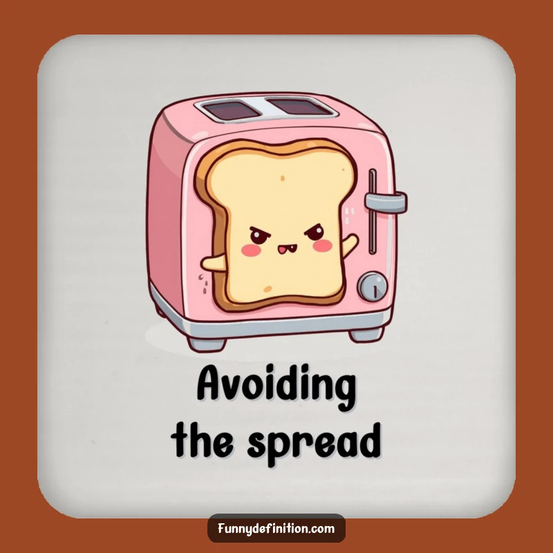 Funny Toast Escape Coaster Set - Protect Surfaces with Humor!