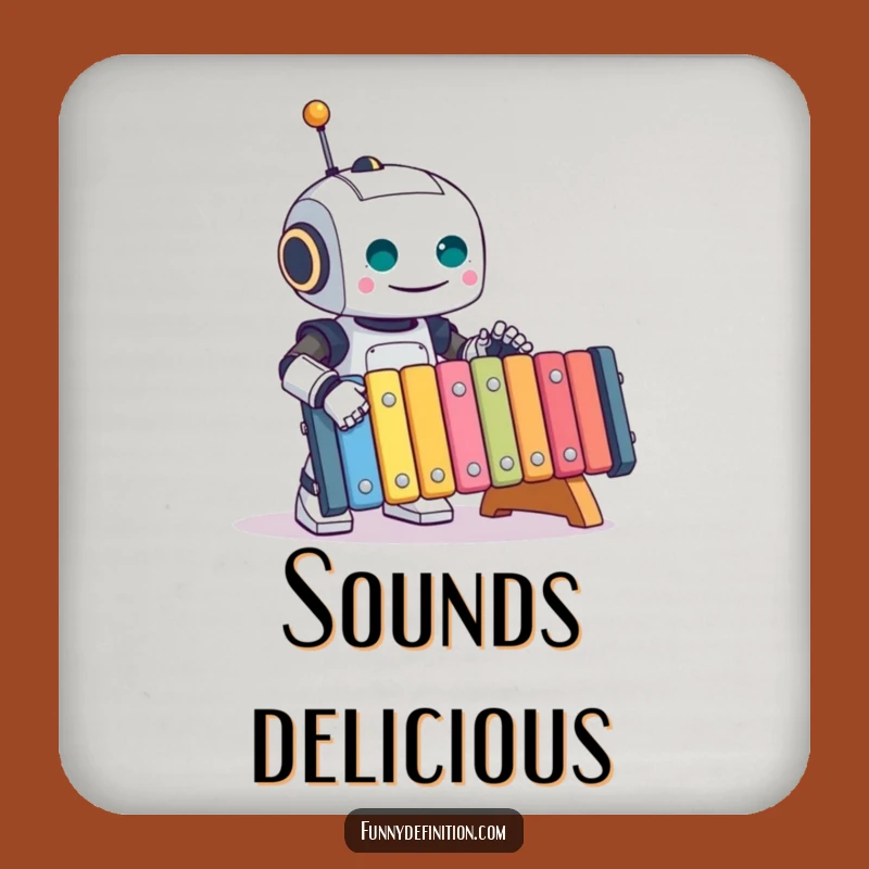 Funny Robot Xylophone Coasters: Protect Your Surfaces with Musical Merriment, Set of Funny Gifts