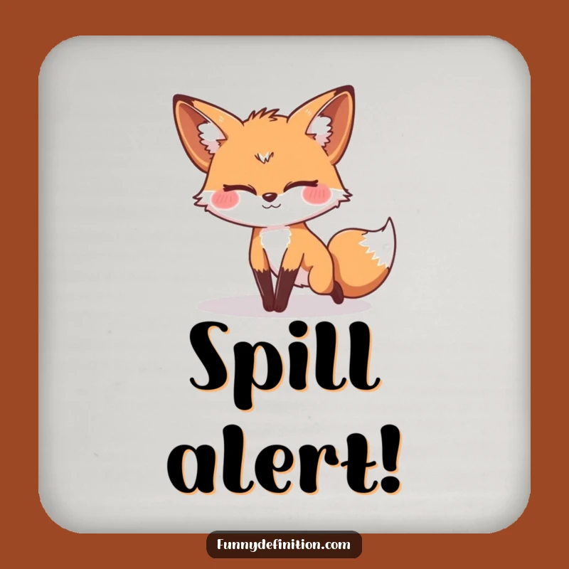 Funny Fox Tail Coaster - Hilarious Protector for Drinks Gift