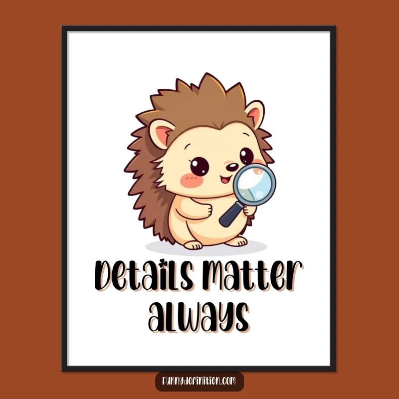 Funny Hedgehog Debugging Poster - Hilarious Coder Wall Art Gift