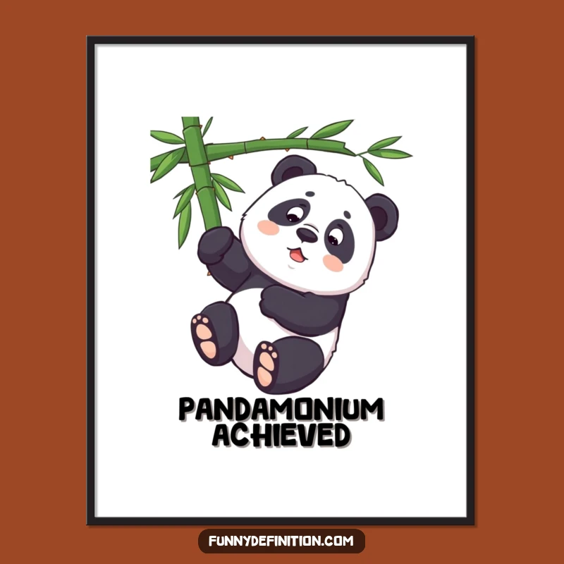 Funny Panda Acrobat Poster: Hilarious Wall Art for Animal Lovers