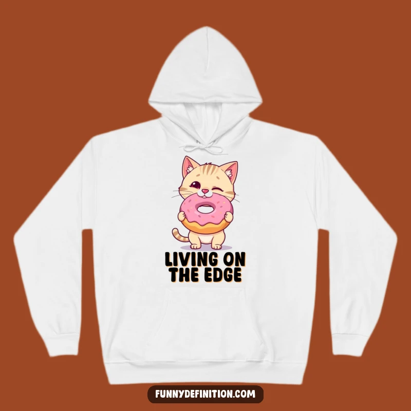Cozy Funny Cat Donut Hoodie: Snuggle Up with Sweet Wobble, Best Funny Gift for Cat Lovers