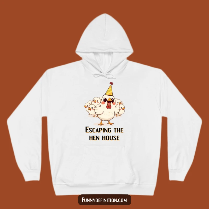 Funny Chicken Party Hoodie: Cozy Up with This Hilarious Escape Gift