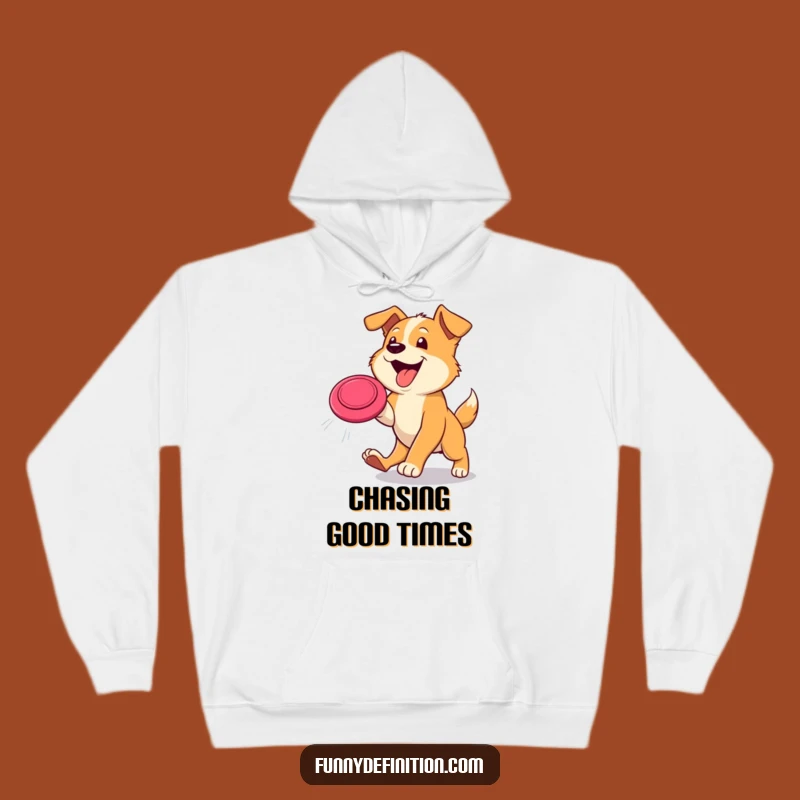 Funny Dog Frisbee Fun Hoodie - Cozy & Hilarious Pet Gift
