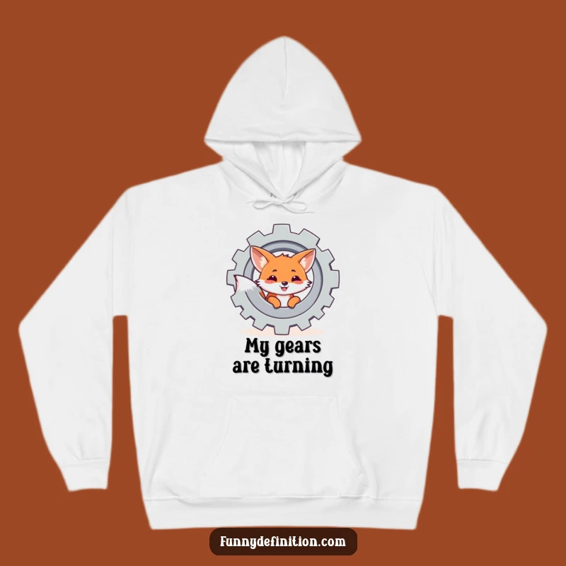 Funny Fox Gear Hoodie - Cozy & Clever Mechanical Sweatshirt Gift