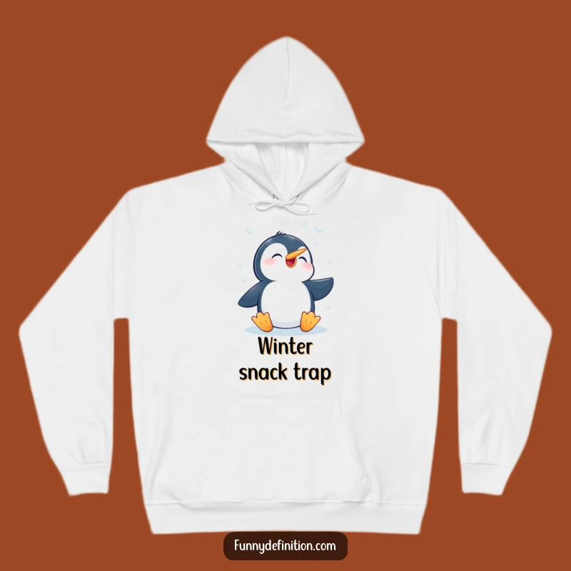 Funny Penguin Snowflake Woes Hoodie - Cozy & Hilarious Winter Apparel Gift