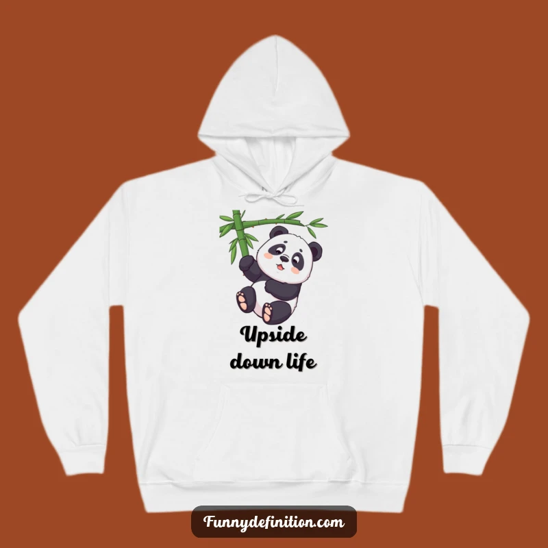Funny Panda Acrobat Hoodie: Cozy Up with Upside-Down Humor
