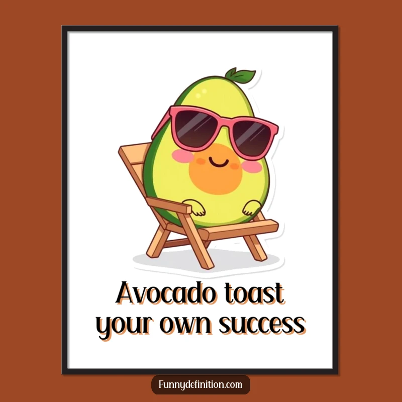 Funny Free Printable Wall Art: Avocado's Ultimate Chill Zone!