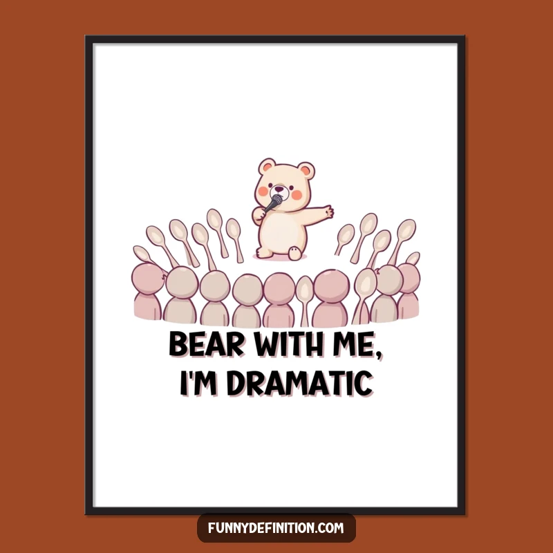 Funny Free Printable Wall Art: Bear Opera Fanfare - Whimsical Decor!