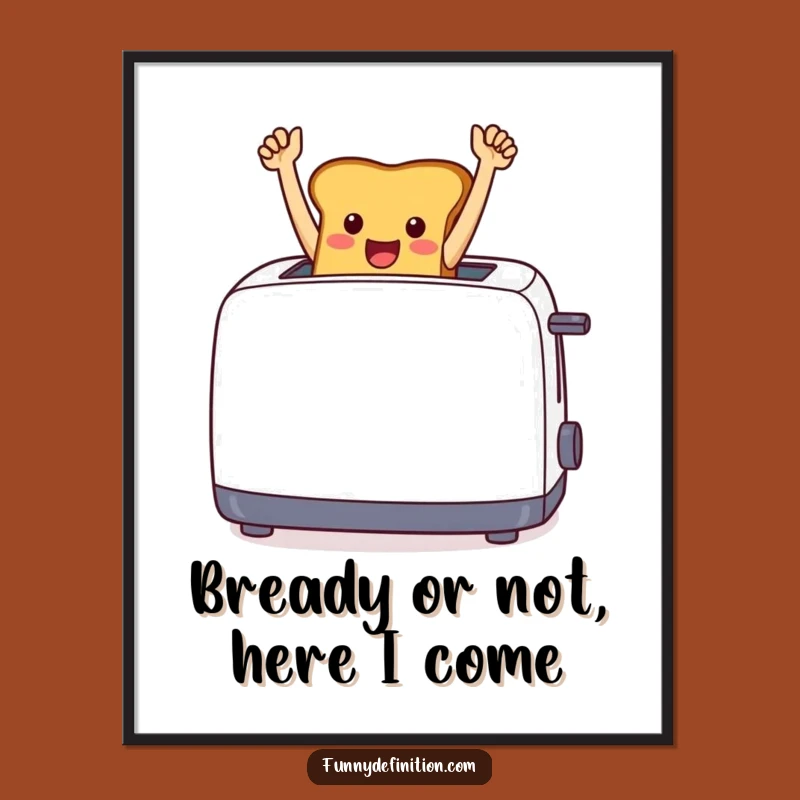 Free Printable Wall Art: Funny Triumphant Toast Downloadable Decor!