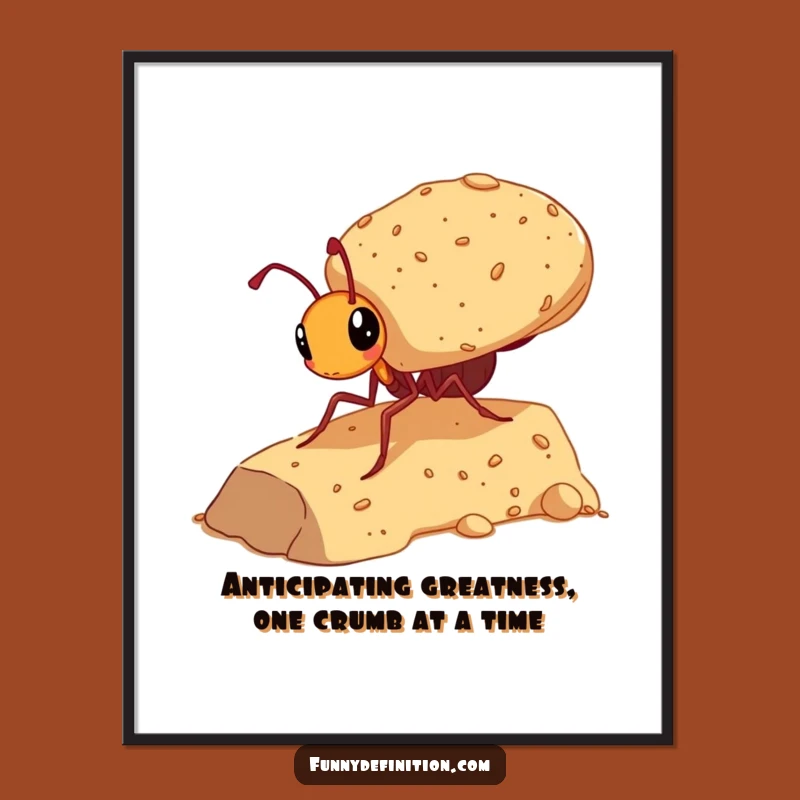 Free Printable Ant Wall Art: Hilarious Determined Ant Humorous Downloadable Poster
