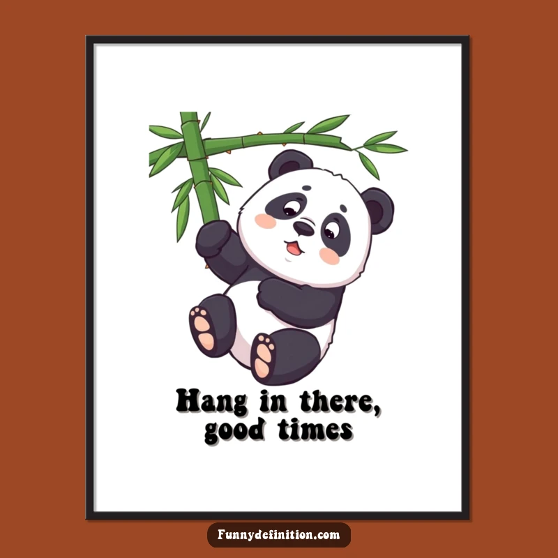 Free Printable Wall Art: Upside Down Panda, Funny Downloadable Quirky Decor