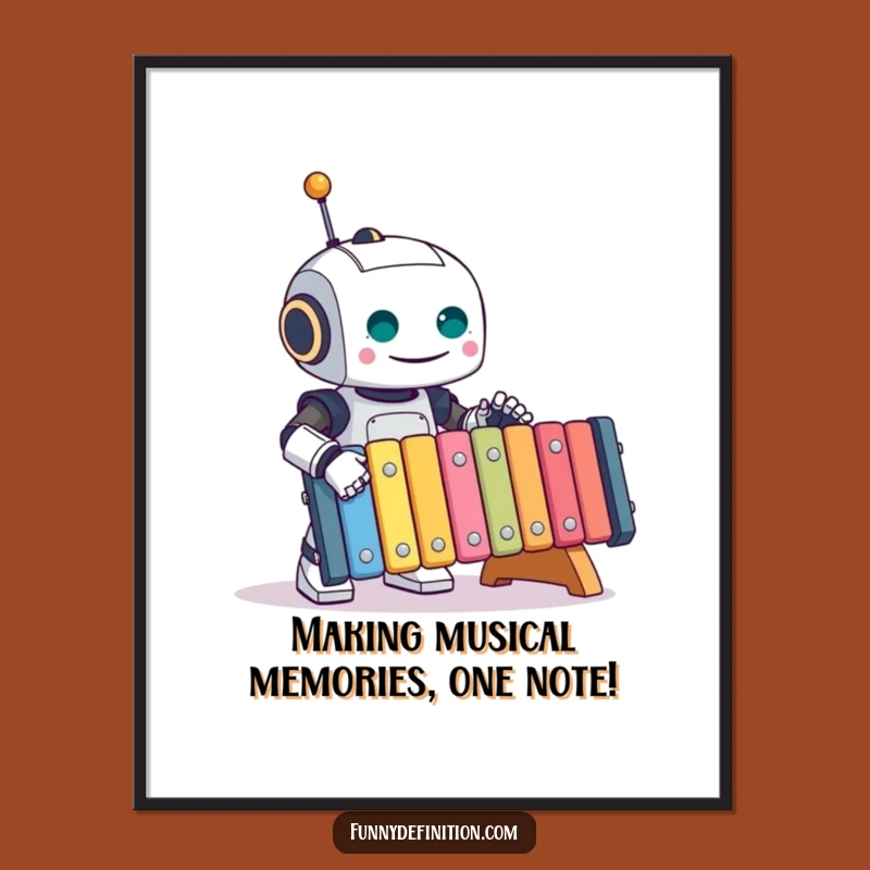 Free Printable Robot Xylophone Wall Art - Funny Downloadable Decor for Music Lovers
