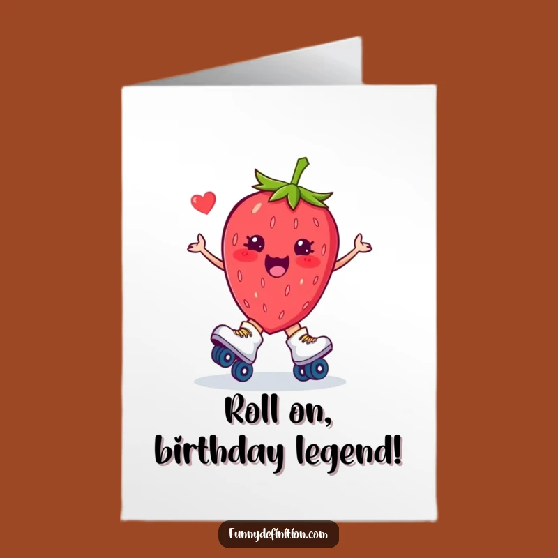 Free Printable Birthday Card Fun: Hilarious Strawberry Skater Surprise!