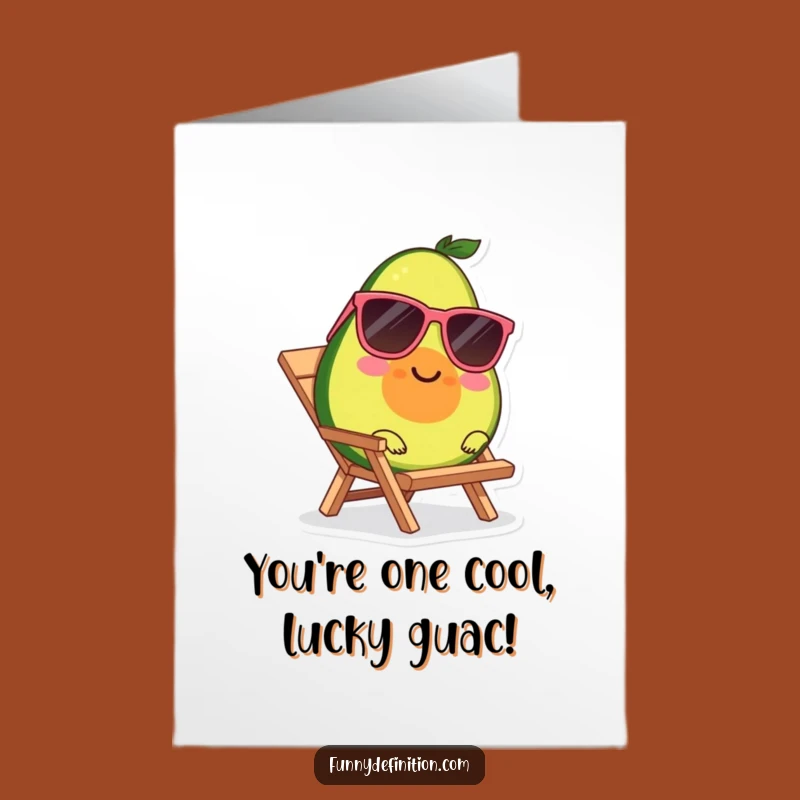 Free Printable Congrats Card: Avocado Achieves Peak Chill!