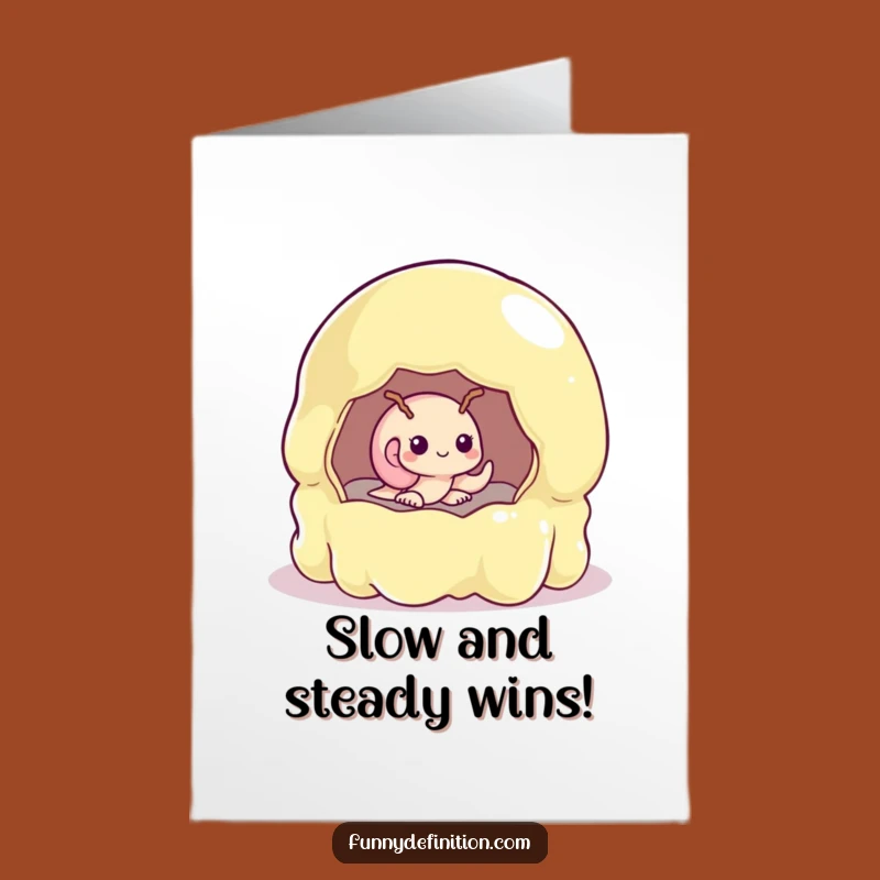 Free Printable Congrats Card: Wobbly Jelly Snail Humor Downloadable Gift Idea!