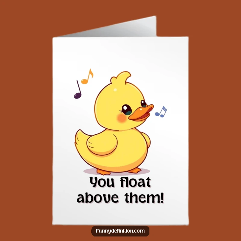 Free Printable Funny Rubber Duck Congrats Card - Humorous Downloadable Gift