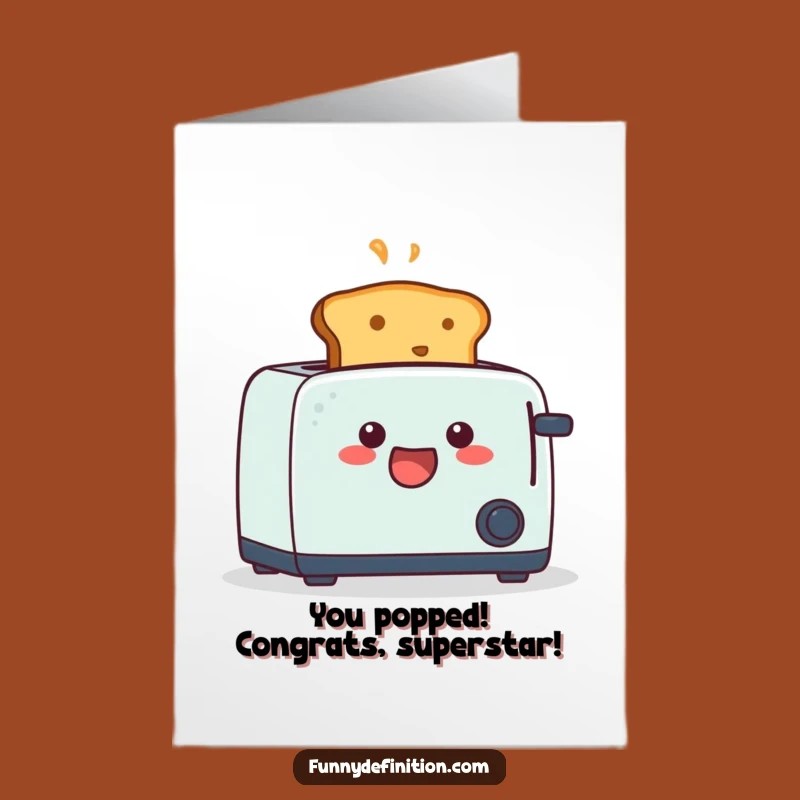 Free Printable Toast Congrats Card: Shocked Toast DIY Downloadable Gift