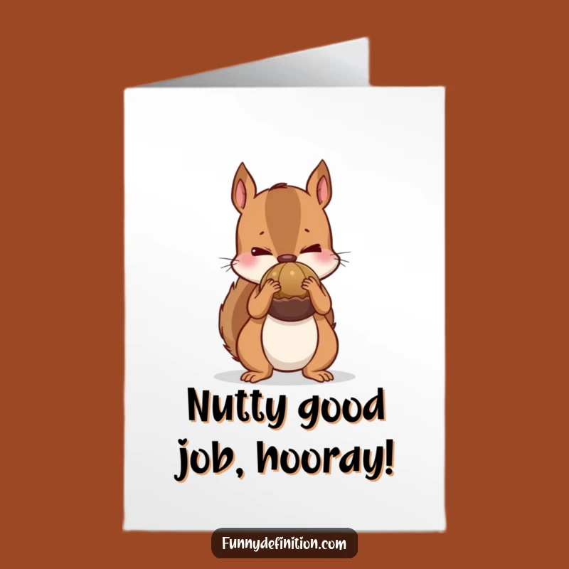 Free Printable Squirrel Congrats Card: Nutty Secret DIY Downloadable Gift