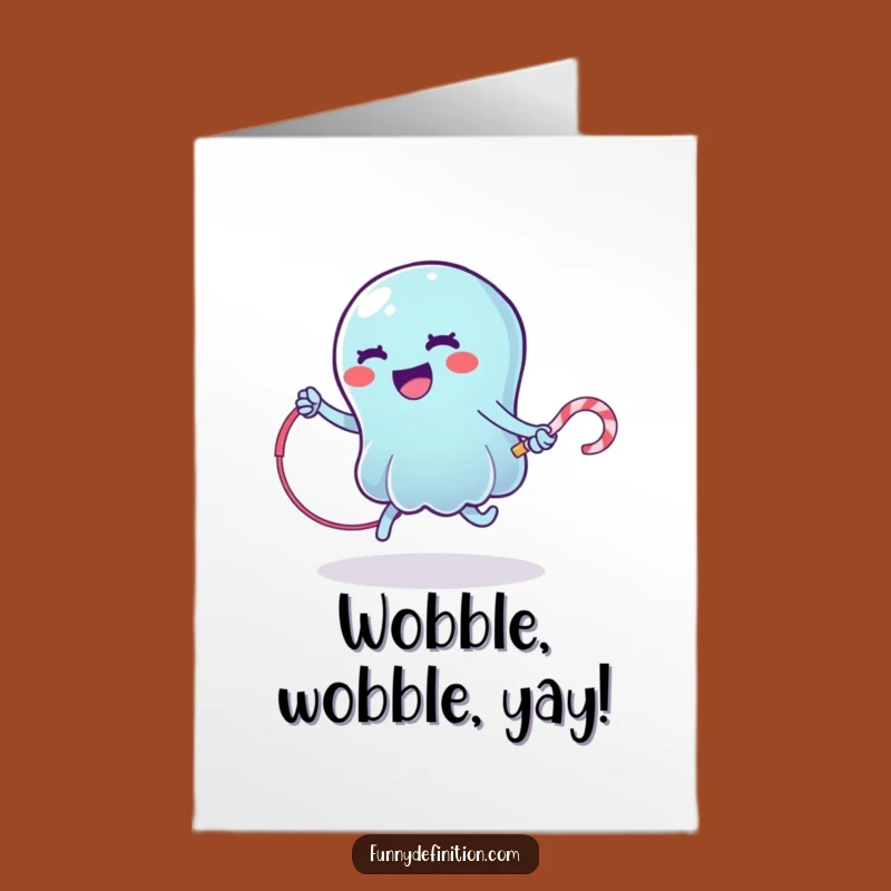 Free Printable Congrats Card: Jelly's Wobbly Win, Your Funny Downloadable Gift!