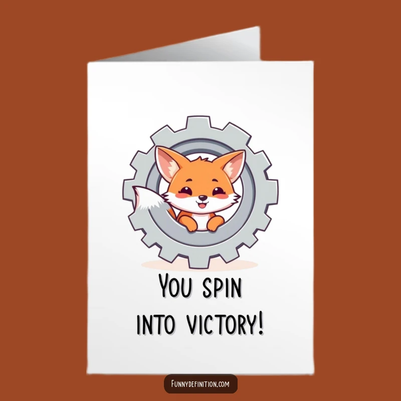 Funny Free Printable Congrats Card: Fox's Geary Success! Downloadable Celebration.