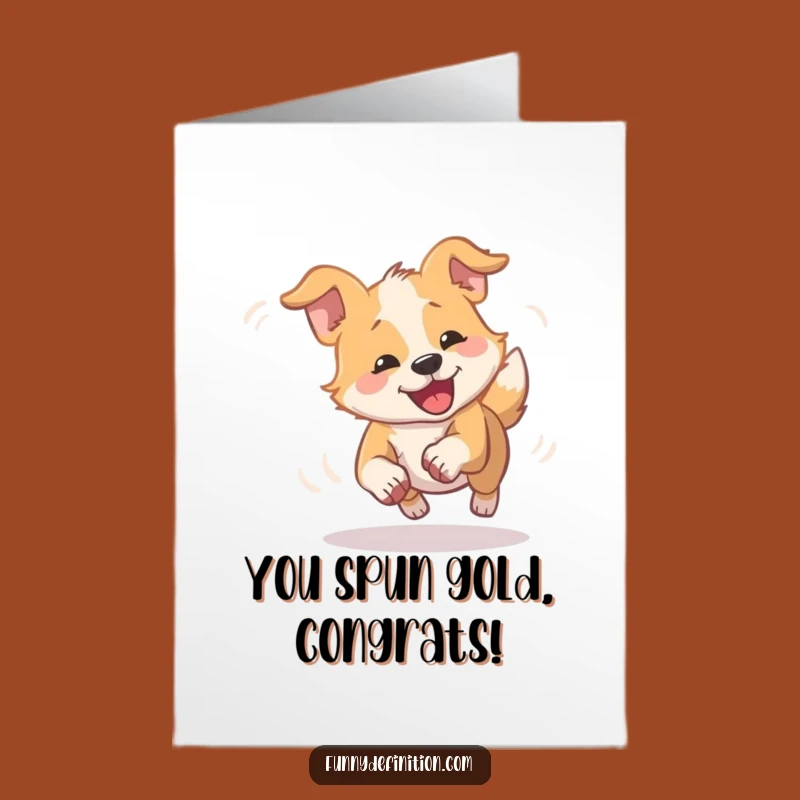 Free Printable Funny Dog Congrats Card: Dizzy Downloadable Gift for Winners!