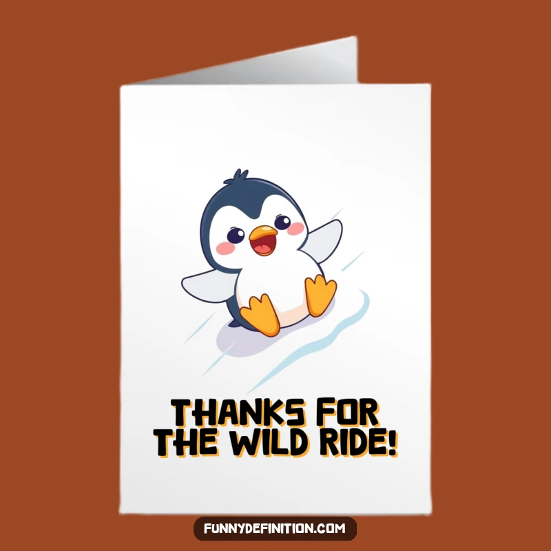 Free Printable Penguin Thank You Card: Funny Downloadable for a Wild Ride of Thanks
