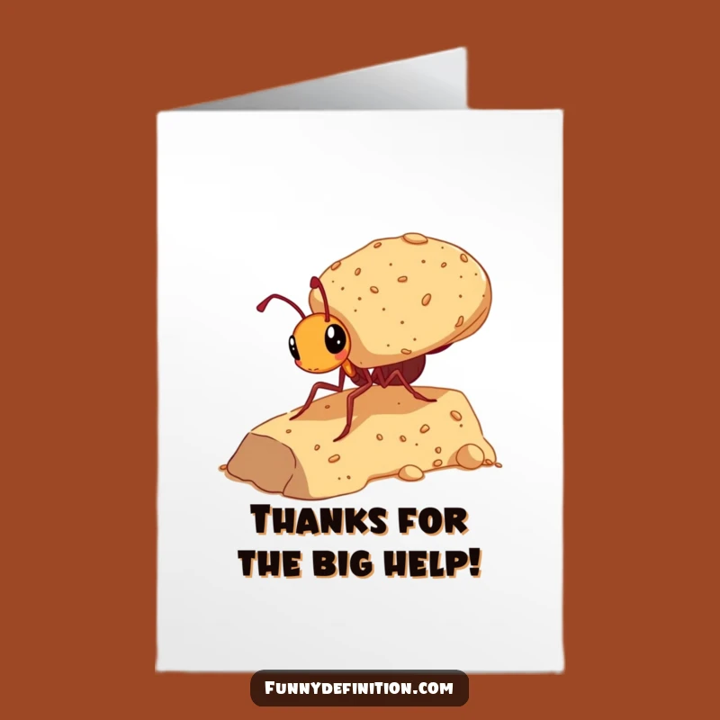 Free Printable Ant Thank You Card: Hilarious Determined Ant DIY Downloadable Gift