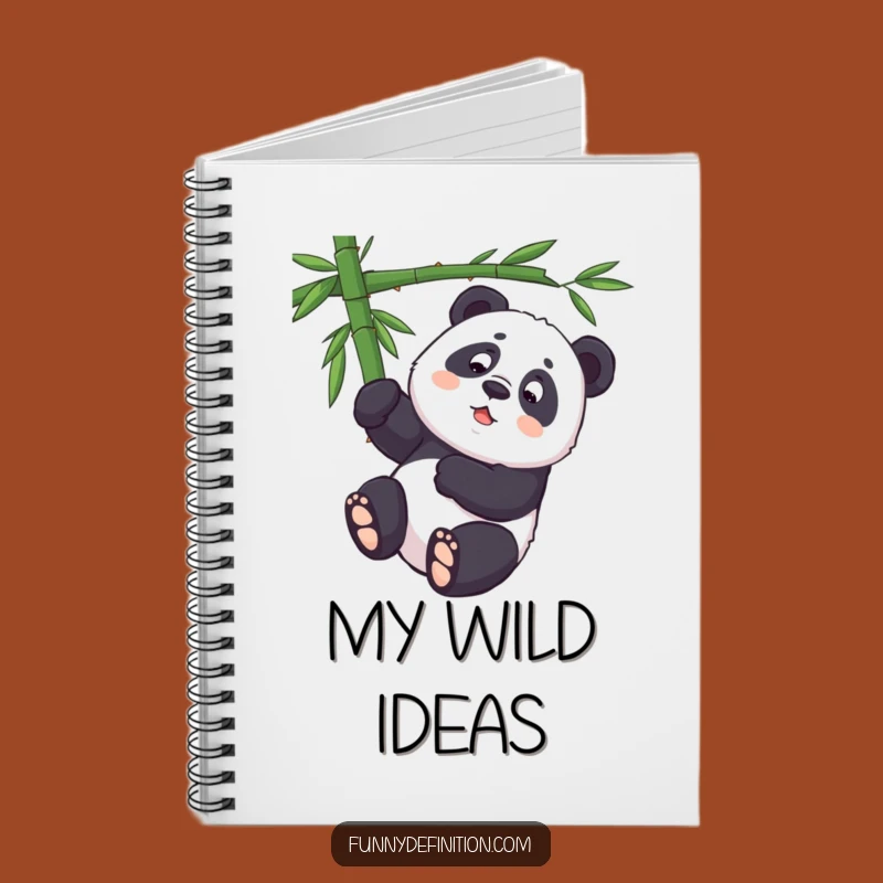 Funny Panda Acrobat Notebook: Jot Down Ideas with Bamboo Balance