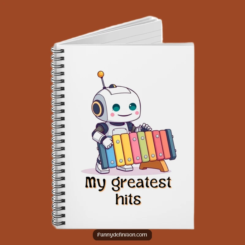Funny Robot Xylophone Notebook: Jot Down Ideas with Musical Flair, Great Funny Gift