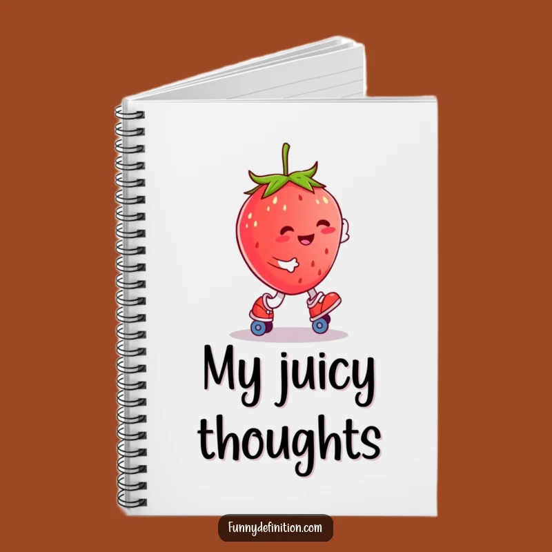 Funny Strawberry Roller Skater Notebook: Jot Down Ideas with Sweetness