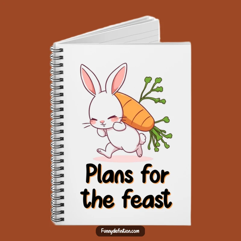 Funny Rabbit Garden Log Notebook - Hilarious Journal & Gift