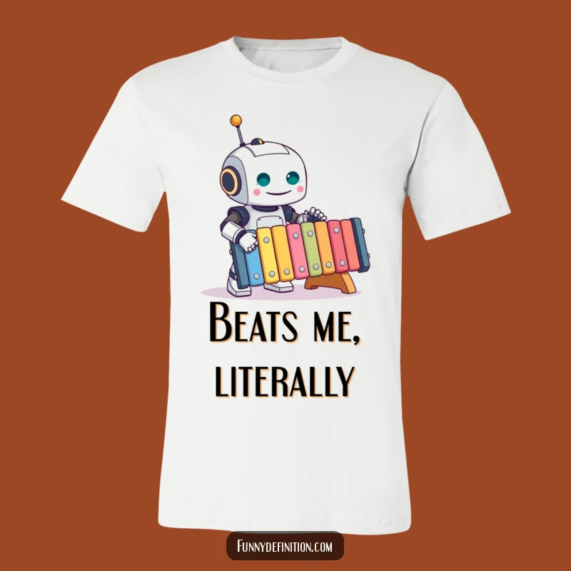 Funny Robot Xylophone T-Shirt: Cheerful Robot Music Maker Tee, Ideal Funny Gift for Laugh Lovers