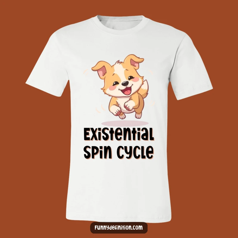 Funny Dizzy Dog Tail Chase T-Shirt: Hilarious Apparel for Energetic Souls